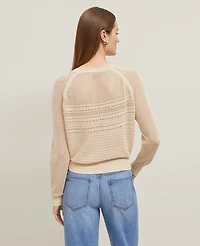 Ann Taylor Mixed Stitch Sweater Size XL Sands Edge Women's