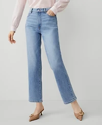 Ann Taylor The Straight Jean Vintage Light Indigo Wash Women's