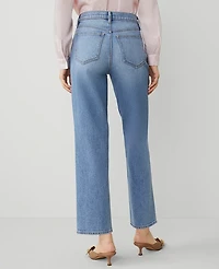 Ann Taylor The Straight Jean Vintage Light Indigo Wash Women's