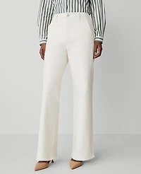 Ann Taylor The Petite Seamed Wide-Leg Jean Size 2 Ivory Women's