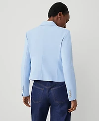 Ann Taylor One-Button Blazer Size 2 Larimar Blue Women's