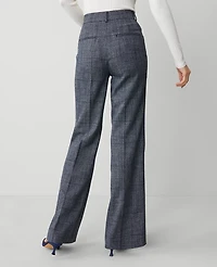 Ann Taylor The Trouser Pant in Plaid Size 2 Navy/White Combo Women's