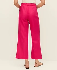 Ann Taylor The Flare Ankle Pant Linen Blend Bougainvillea Women's