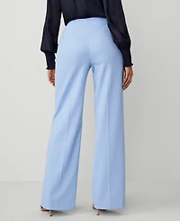 Ann Taylor The Button Trim Sailor Wide-Leg Pant — Curvy Fit Size 2 Larimar Blue Women's