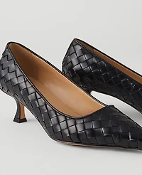 Ann Taylor Nip Toe Kitten Heel Pumps Black Women's