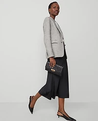 Ann Taylor Woven Faux Leather Clutch Handbag Black Women's