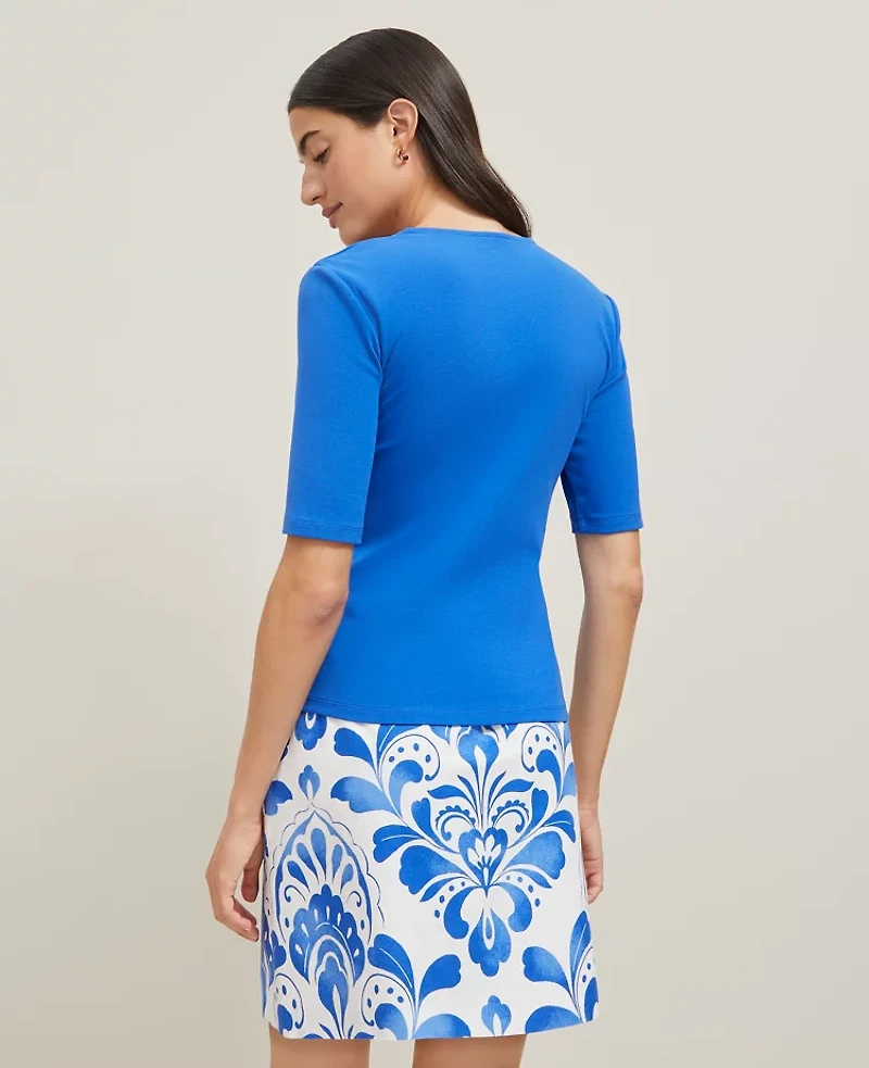 Ann Taylor Angled Square Neck Top Women's