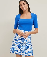 Ann Taylor Angled Square Neck Top Women's