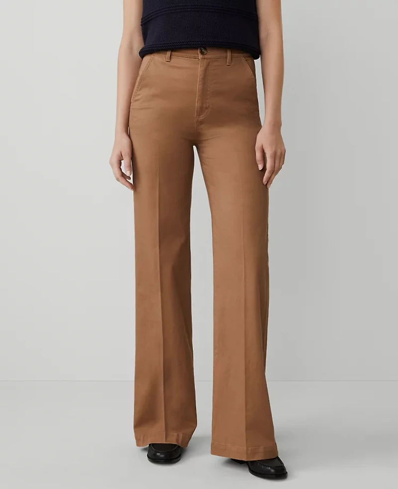 Ann Taylor Petite Weekend Collection Trouser Sateen Women's