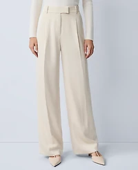 Ann Taylor The Pleated Trouser Satin Feather Women's