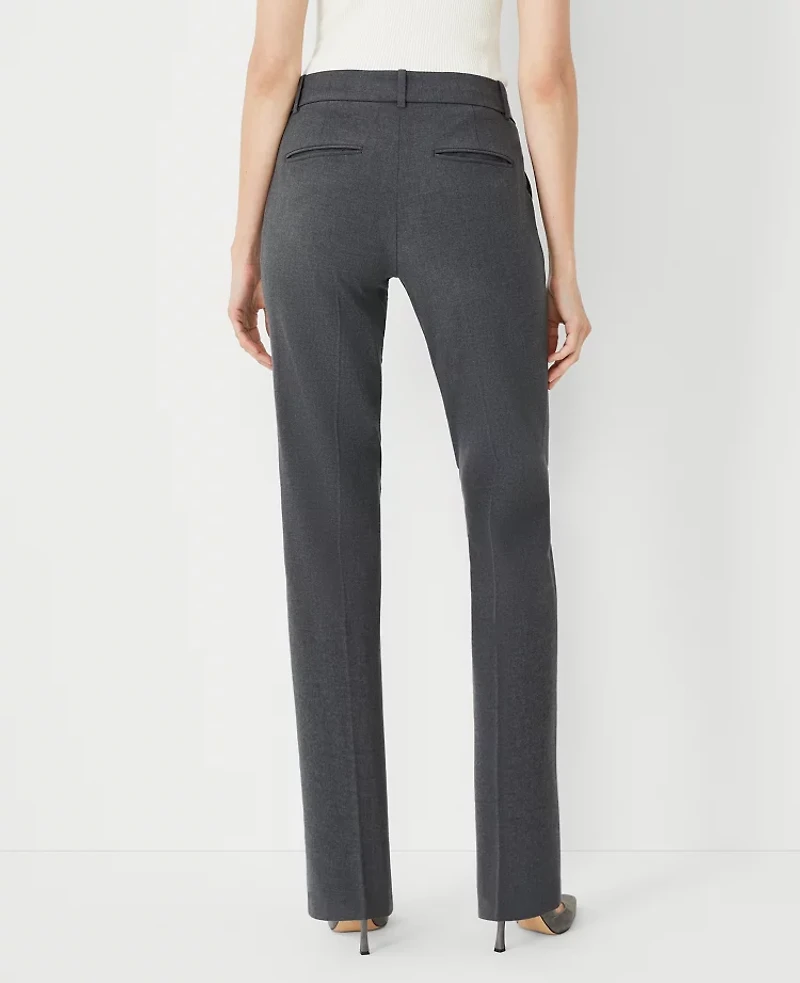 Ann Taylor The Tall Straight Pant Seasonless Stretch Modern Charcoal Women's