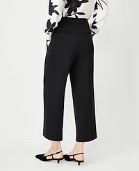 Ann Taylor The Kate Wide Leg Crop Pant Size 8 Black Women's