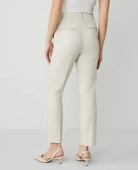 Ann Taylor The High Rise Everyday Ankle Pant Stretch Cotton Tahini Women's