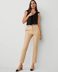 Ann Taylor The High Rise Eva Ankle Pant Cappuccino Tan Women's