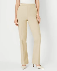 Ann Taylor The Side Zip Straight Pant Bi-Stretch - Curvy Fit Toasted Oat Women's
