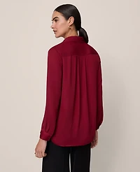 Ann Taylor Soft Drapey Camp Shirt Women's