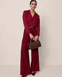 Ann Taylor Soft Drapey Camp Shirt Women's
