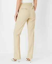Ann Taylor The Tall Side Zip Straight Pant Bi-Stretch Toasted Oat Women's