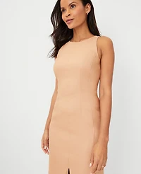 Ann Taylor The Petite Cutaway Sheath Dress Linen Blend
