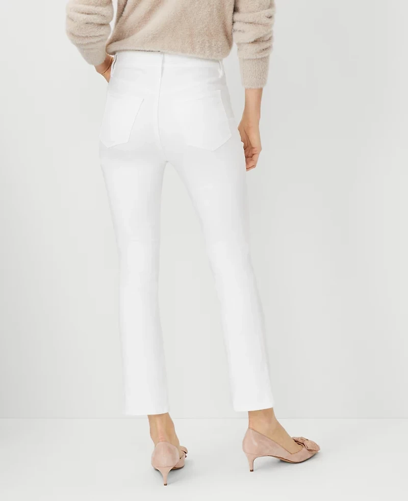 Ann Taylor Petite High Rise Boot Crop Jeans in White Size 14 Women's