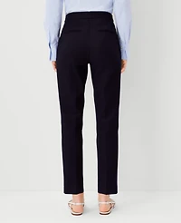 Ann Taylor The Button Tab High Rise Eva Ankle Pant - Curvy Fit Size 0 Atlantic Navy Women's