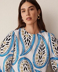 Ann Taylor Floral Tunic Top White Women's