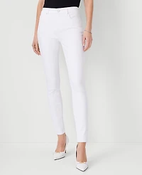 Ann Taylor Petite Mid Rise Skinny Jeans in White