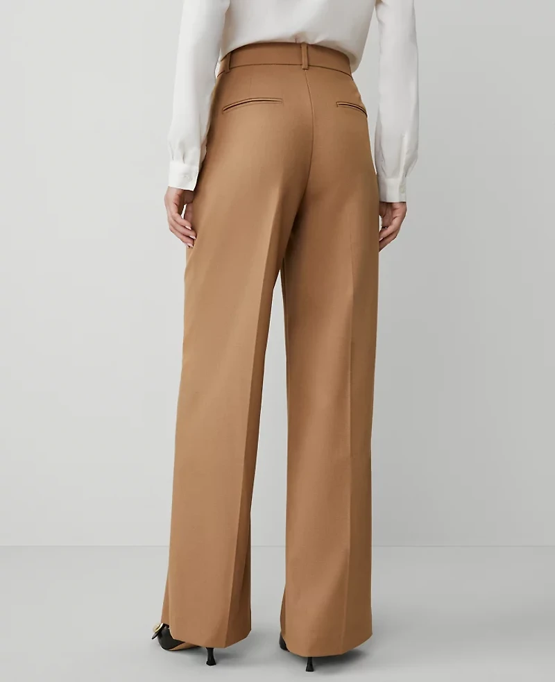 Ann Taylor The Wide-Leg Pant Seasonless Stretch Perfect Camel Women's