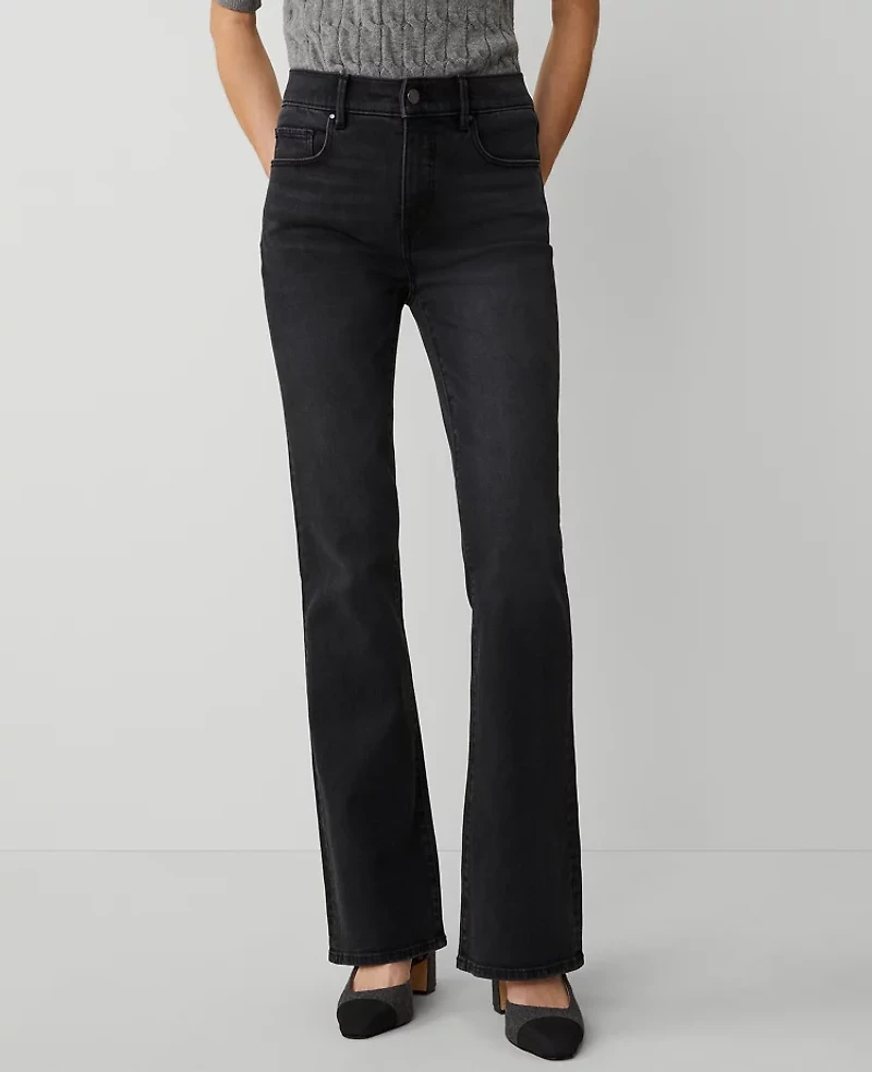 Ann Taylor The Boot Jean Size 14 Faded Black Wash Women's