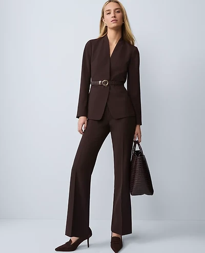 Ann Taylor The Trouser Pant Fluid Crepe Pure Chocolate Women's