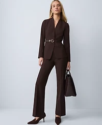 Ann Taylor The Trouser Pant Fluid Crepe Pure Chocolate Women's
