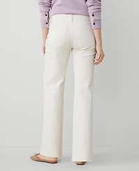 Ann Taylor Wide-Leg Jean Size 14 Ivory Women's