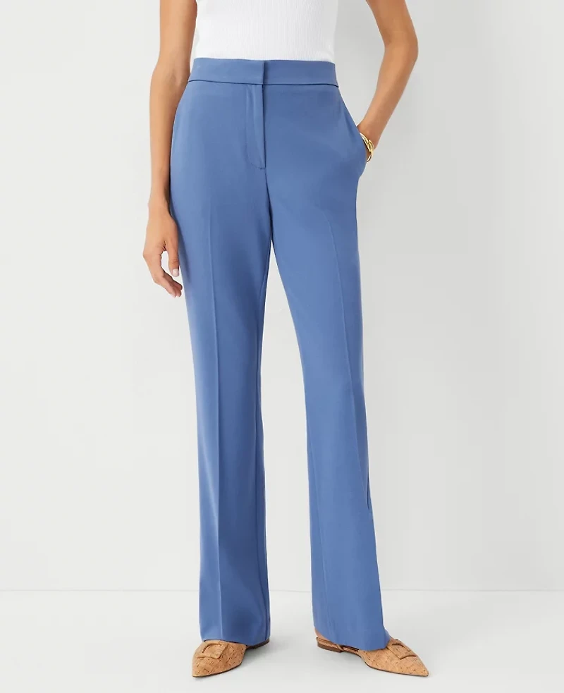 Ann Taylor The High Rise Trouser Pant in Seasonless Stretch Size 4 Precious Sapphire Women's