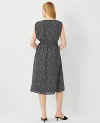 Ann Taylor Geo Sleeveless Sheath Dress Black Women's