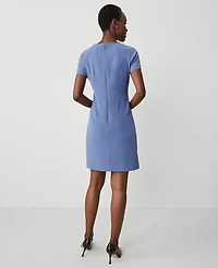 Ann Taylor The Petite Crew Neck Shift Dress Seasonless Stretch Precious Sapphire Women's