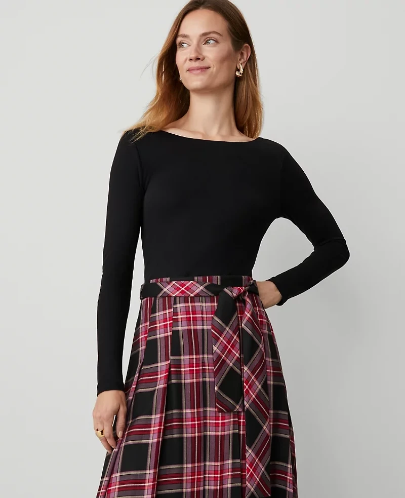 Ann Taylor Boatneck Low Back Top Women's