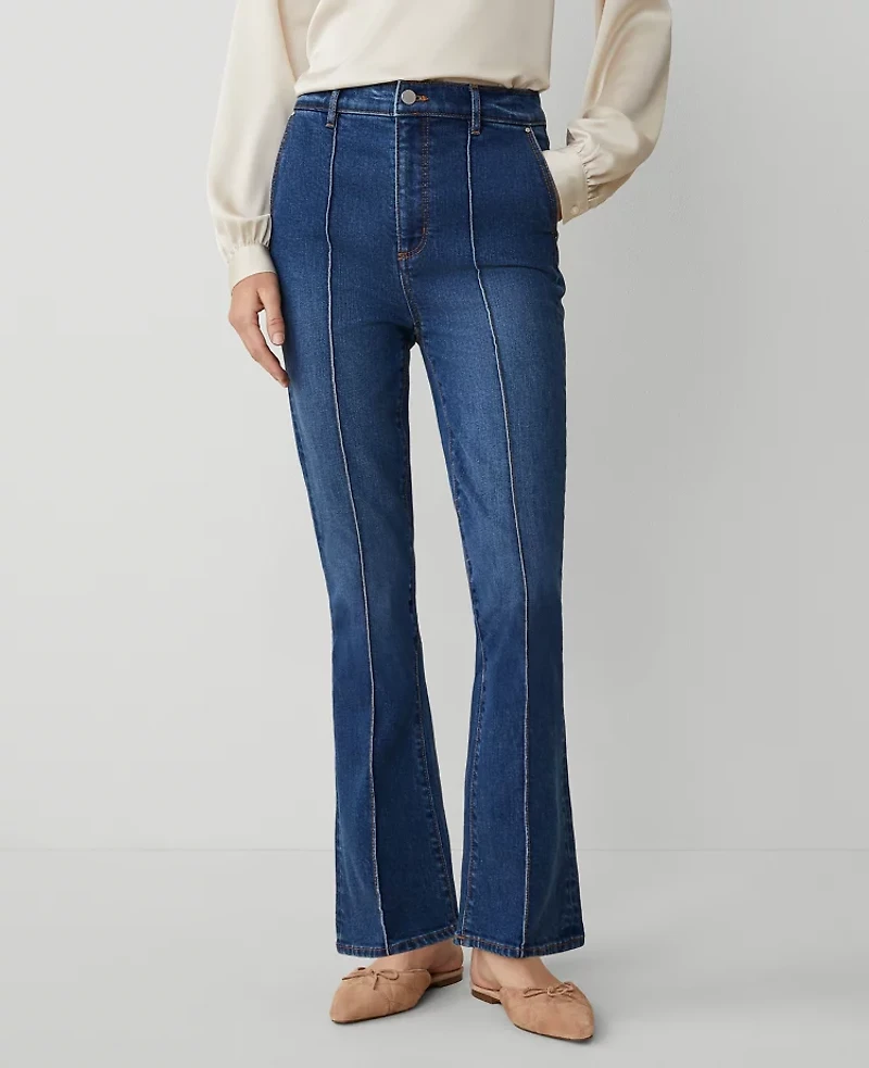 Ann Taylor The Seamed Boot Jean Size 2 Luxe Indigo Wash Women's
