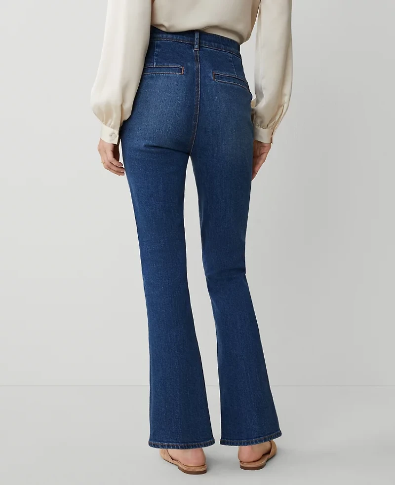 Ann Taylor The Seamed Boot Jean Size 2 Luxe Indigo Wash Women's