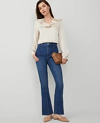 Ann Taylor The Seamed Boot Jean Size 2 Luxe Indigo Wash Women's