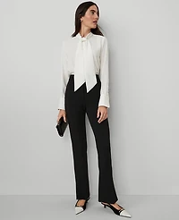 Ann Taylor Modern Bow Blouse Size 2XL Winter White Women's