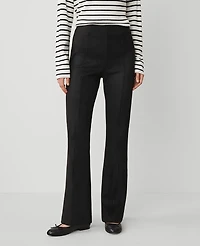 Ann Taylor The Faux Suede Skinny Flare Pant Black Women's
