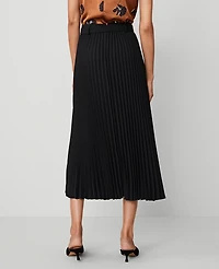 Ann Taylor Belted Pleated Midi Skirt Women's