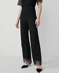 Ann Taylor The Flare Pant in Lace Size 8 Black Women's