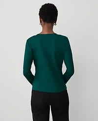 Ann Taylor Asymmetrical Wrap Top Size XS Rainforest Women's