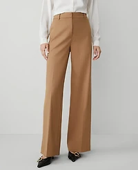 Ann Taylor The Wide-Leg Pant in Seasonless Stretch — Curvy Fit Size 2 Perfect Camel Women's
