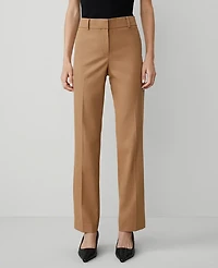Ann Taylor The Petite Straight-Leg Pant in Seasonless Stretch Size 12 Perfect Camel Women's