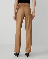 Ann Taylor The Petite Straight-Leg Pant in Seasonless Stretch Size 12 Perfect Camel Women's