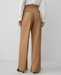 Ann Taylor The Petite Wide-Leg Pant in Seasonless Stretch Size 14 Perfect Camel Women's