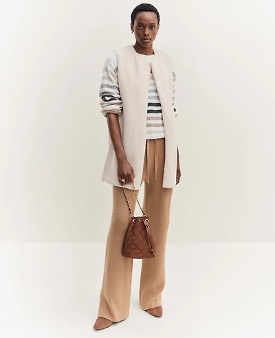 Ann Taylor Quilted Drawstring Bucket Bag Women's