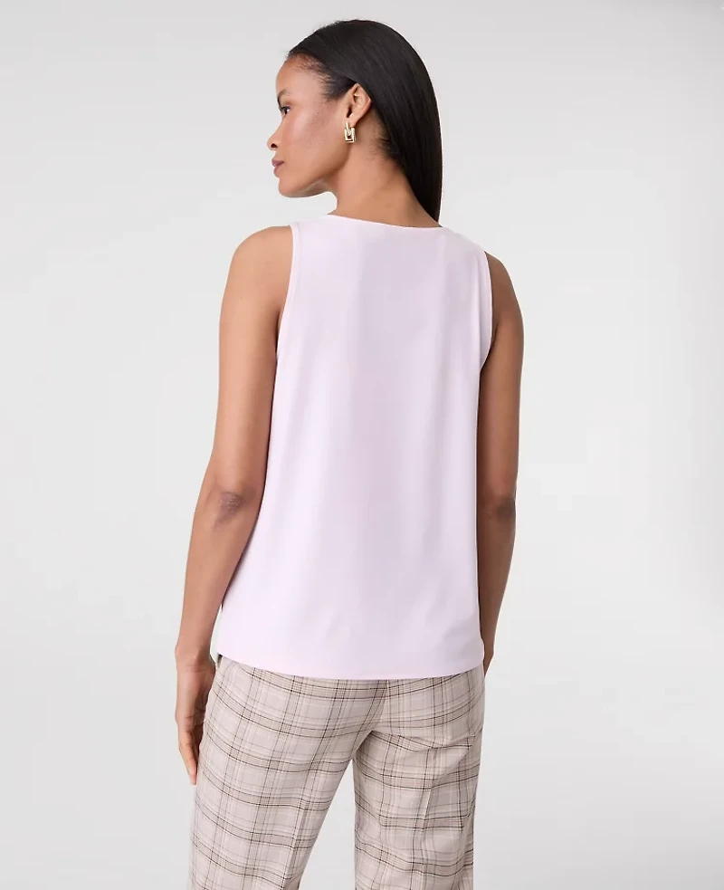 Ann Taylor Mixed Media V-Neck Shell Top Women's